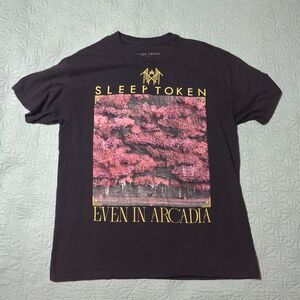 Sleep Token Hot Topic Short Sleeve TShirt Sz L Even In Arcadia Graphic Black